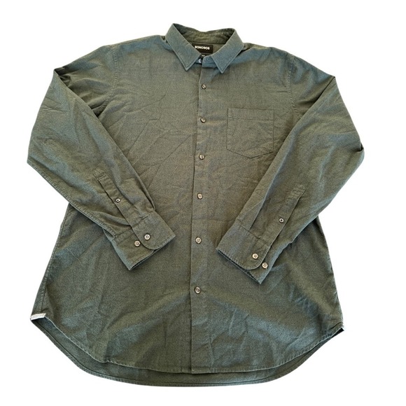 Bonobos Tailored Fit Green Button Down Shirt XL Cotton Career - Picture 1 of 5